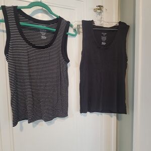 Nine West Black and White Tank Tops